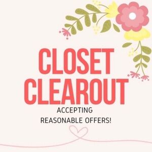 HUGE CLOSET CLEAR OUT!! Make me an offer over $10 and we can work from there.